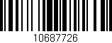 Código de barras (EAN, GTIN, SKU, ISBN): '10687726'