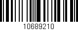 Código de barras (EAN, GTIN, SKU, ISBN): '10689210'