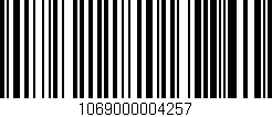 Código de barras (EAN, GTIN, SKU, ISBN): '1069000004257'