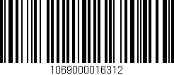 Código de barras (EAN, GTIN, SKU, ISBN): '1069000016312'