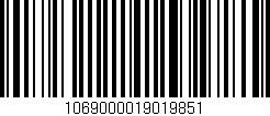 Código de barras (EAN, GTIN, SKU, ISBN): '1069000019019851'