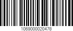 Código de barras (EAN, GTIN, SKU, ISBN): '1069000020478'