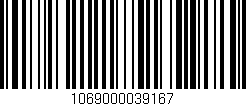 Código de barras (EAN, GTIN, SKU, ISBN): '1069000039167'