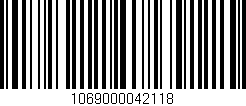 Código de barras (EAN, GTIN, SKU, ISBN): '1069000042118'