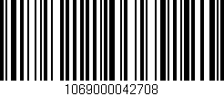 Código de barras (EAN, GTIN, SKU, ISBN): '1069000042708'
