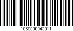Código de barras (EAN, GTIN, SKU, ISBN): '1069000043011'