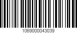 Código de barras (EAN, GTIN, SKU, ISBN): '1069000043039'