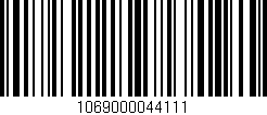 Código de barras (EAN, GTIN, SKU, ISBN): '1069000044111'