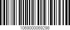 Código de barras (EAN, GTIN, SKU, ISBN): '1069000069298'