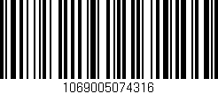 Código de barras (EAN, GTIN, SKU, ISBN): '1069005074316'