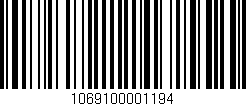 Código de barras (EAN, GTIN, SKU, ISBN): '1069100001194'