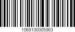 Código de barras (EAN, GTIN, SKU, ISBN): '1069100005963'