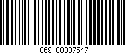 Código de barras (EAN, GTIN, SKU, ISBN): '1069100007547'