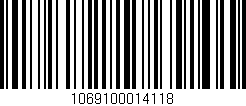 Código de barras (EAN, GTIN, SKU, ISBN): '1069100014118'