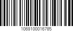 Código de barras (EAN, GTIN, SKU, ISBN): '1069100016785'