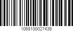 Código de barras (EAN, GTIN, SKU, ISBN): '1069100027439'