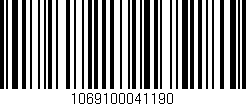 Código de barras (EAN, GTIN, SKU, ISBN): '1069100041190'