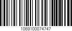 Código de barras (EAN, GTIN, SKU, ISBN): '1069100074747'