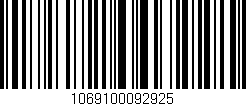 Código de barras (EAN, GTIN, SKU, ISBN): '1069100092925'