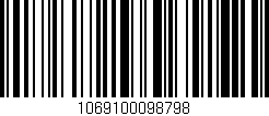 Código de barras (EAN, GTIN, SKU, ISBN): '1069100098798'