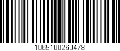 Código de barras (EAN, GTIN, SKU, ISBN): '1069100260478'