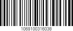 Código de barras (EAN, GTIN, SKU, ISBN): '1069100316038'