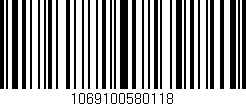 Código de barras (EAN, GTIN, SKU, ISBN): '1069100580118'