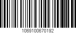 Código de barras (EAN, GTIN, SKU, ISBN): '1069100670192'