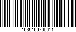 Código de barras (EAN, GTIN, SKU, ISBN): '1069100700011'