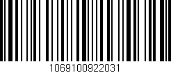 Código de barras (EAN, GTIN, SKU, ISBN): '1069100922031'