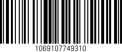 Código de barras (EAN, GTIN, SKU, ISBN): '1069107749310'