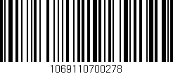 Código de barras (EAN, GTIN, SKU, ISBN): '1069110700278'