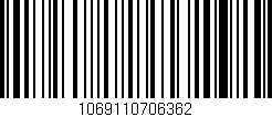 Código de barras (EAN, GTIN, SKU, ISBN): '1069110706362'