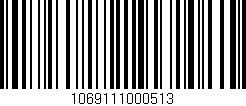 Código de barras (EAN, GTIN, SKU, ISBN): '1069111000513'
