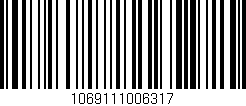 Código de barras (EAN, GTIN, SKU, ISBN): '1069111006317'