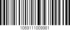 Código de barras (EAN, GTIN, SKU, ISBN): '1069111009981'