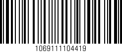Código de barras (EAN, GTIN, SKU, ISBN): '1069111104419'