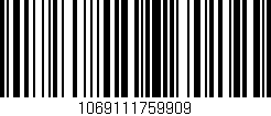 Código de barras (EAN, GTIN, SKU, ISBN): '1069111759909'