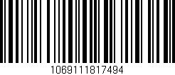 Código de barras (EAN, GTIN, SKU, ISBN): '1069111817494'