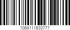 Código de barras (EAN, GTIN, SKU, ISBN): '1069111833777'
