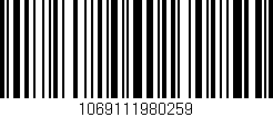Código de barras (EAN, GTIN, SKU, ISBN): '1069111980259'