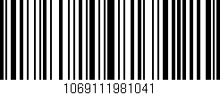 Código de barras (EAN, GTIN, SKU, ISBN): '1069111981041'