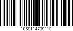 Código de barras (EAN, GTIN, SKU, ISBN): '1069114789118'