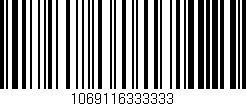 Código de barras (EAN, GTIN, SKU, ISBN): '1069116333333'