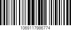Código de barras (EAN, GTIN, SKU, ISBN): '1069117986774'