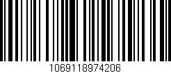 Código de barras (EAN, GTIN, SKU, ISBN): '1069118974206'