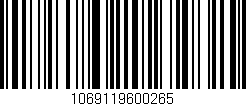 Código de barras (EAN, GTIN, SKU, ISBN): '1069119600265'