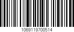 Código de barras (EAN, GTIN, SKU, ISBN): '1069119700514'