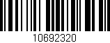 Código de barras (EAN, GTIN, SKU, ISBN): '10692320'