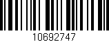 Código de barras (EAN, GTIN, SKU, ISBN): '10692747'
